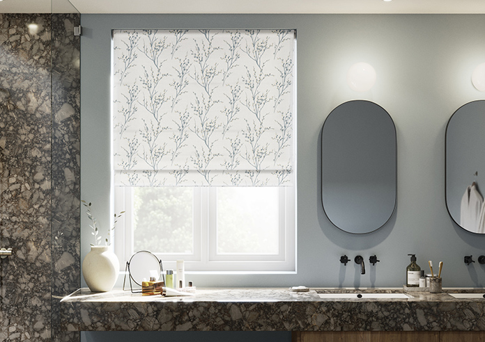 Laura Ashley Pussy Willow, Off White/Seaspray - Twist&Fit Roman Blind - Image 3